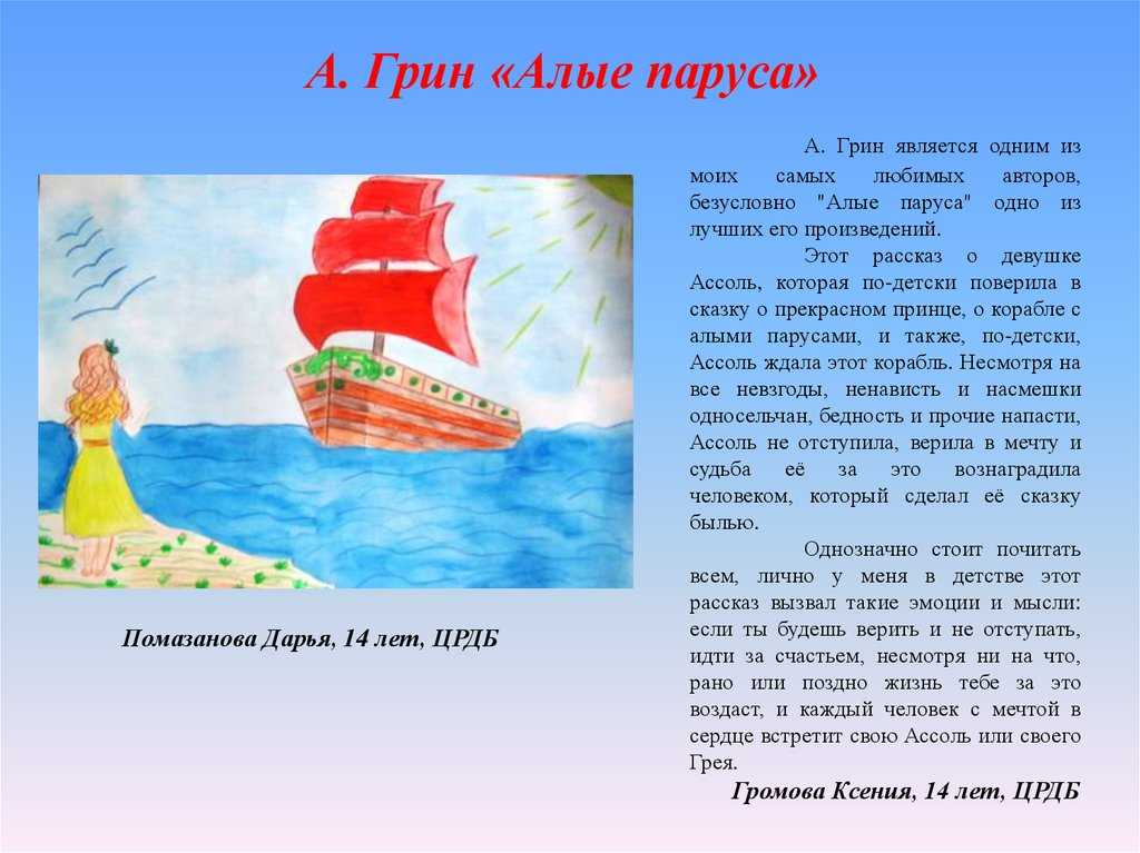 Отзывы о книге «алые паруса», краткое содержание :: syl.ru