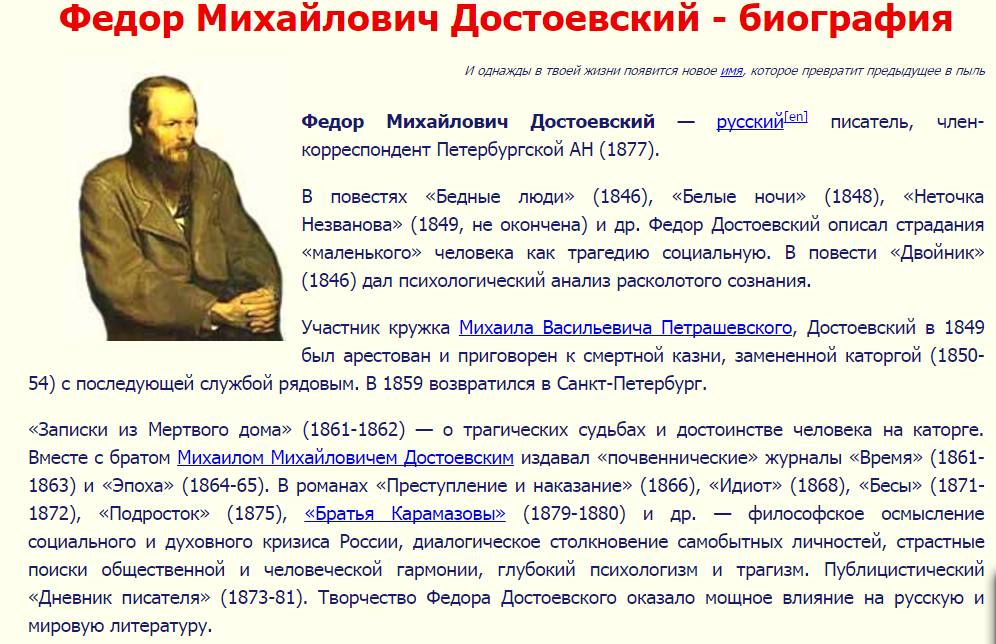 «другие книги» достоевского - год литературы