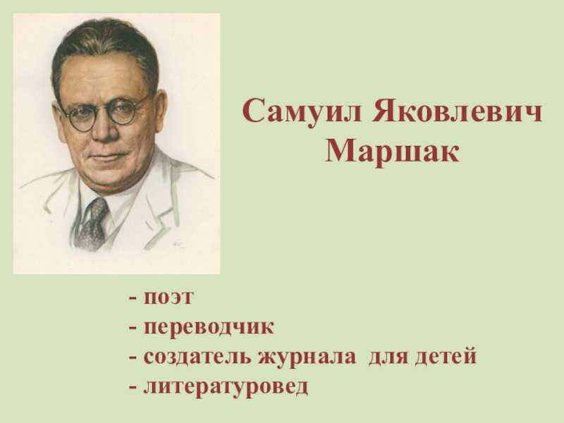 Писателя маршака 1. Портрет Самуила Яковлевича Маршака. С.Я. Маршака (1887-1964),.