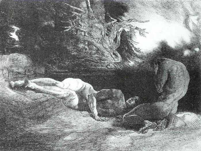 Морозов гоблин каин читать. Каин Байрон. «Каин» Дж.г. Байрона (1920). Каин и Люцифер Байрон. Тинторетто Каин убивает Авеля.