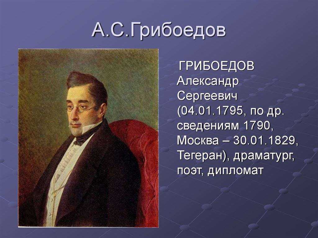 Грибоедов – краткая биография: кто это такой и каковы годы его жизни и творчества